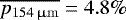 $\overline{p_{\mathrm{154\,\upmu m}}} = 4.8\%$