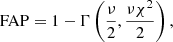 $$ \begin{aligned} \mathrm{FAP} = 1-\Gamma \left(\frac{\nu }{2}, \frac{\nu \chi ^2}{2}\right), \end{aligned} $$