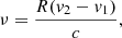 $$ \begin{aligned} \nu = \frac{R({ v}_2 - { v}_1)}{c}, \end{aligned} $$
