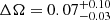 $ \Delta\Omega = 0.07^{+0.10}_{-0.03} $