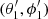 $ (\theta^\prime_1,\phi^\prime_1) $