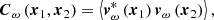 $$ \begin{aligned} \boldsymbol{C}_{\omega }\left(\boldsymbol{x}_{1},\boldsymbol{x}_{2}\right)&=\left\langle \boldsymbol{v}_{\omega }^{*}\left(\boldsymbol{x}_{1}\right)\boldsymbol{v}_{\omega }\left(\boldsymbol{x}_{2}\right)\right\rangle , \end{aligned} $$