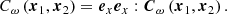 $$ \begin{aligned} C_{\omega }\left(\boldsymbol{x}_{1},\boldsymbol{x}_{2}\right)&=\boldsymbol{e}_x\boldsymbol{e}_x:\boldsymbol{C}_{\omega }\left(\boldsymbol{x}_{1},\boldsymbol{x}_{2}\right). \end{aligned} $$
