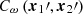$ C_{\omega}\left(\boldsymbol{x}_{1}\prime,\boldsymbol{x}_{2}\prime\right) $