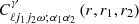 $ C_{\ell j_{1}j_{2}\omega;\alpha_{1}\alpha_{2}}^{\gamma}\left(r,r_{1},r_{2}\right) $