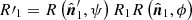 $ R\prime_1 = R\left(\hat{\boldsymbol{n}}^\prime_1,\psi\right) R_1 R\left(\hat{\boldsymbol{n}}_1,\phi\right) $