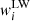 $ \mathit{w}_{i}^{\mathrm{LW}} $