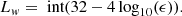 $$ \begin{aligned} L_{w} = \text{ int}(32 - 4 \log _{10}(\epsilon )). \end{aligned} $$