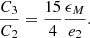 $$ \begin{aligned} \frac{C_3}{C_2} = \frac{15}{4} \frac{\epsilon _M}{e_2}. \end{aligned} $$