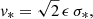 $$ \begin{aligned} { v}_{*} = \sqrt{2}\, \epsilon \, \sigma _{*}, \end{aligned} $$