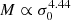 $ M \propto \sigma_0^{4.44} $