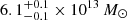 $ 6.1^{+0.1}_{-0.1} \times 10^{13}\,M_{\odot} $