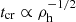 $ t_{\mathrm{cr}} \propto \rho_{\mathrm{h}}^{-1/2} $