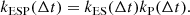 $$ \begin{aligned} k_{\rm ESP}(\Delta t)&= k_{\rm ES}(\Delta t) k_{\rm P}(\Delta t). \end{aligned} $$