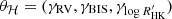 $ \theta_{\mathcal{H}} = (\gamma_{\rm RV}, \gamma_{\rm BIS}, \gamma_{{\log R_{\rm HK}^{\prime}}}) $