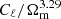 $ C_\ell/\Omega_{\mathrm{m}}^{3.29} $