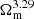 $ \Omega_{\mathrm{m}}^{3.29} $