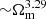 $ {\sim}\Omega_{\mathrm{m}}^{3.29} $
