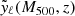 $ \tilde{\mathit{y}}_{\ell} (M_{500},z) $