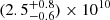 $ (2.5^{+0.8}_{-0.6}) \times 10^{10} $