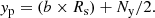 $$ \begin{aligned} y_{\rm p} = (b \times R_{\rm s}) + N_{\rm y} / 2 \mathrm{.} \end{aligned} $$