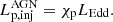 $$ \begin{aligned} L_{\rm p,inj}^\mathrm{AGN}=\chi _{\rm p}L_{\rm Edd}. \end{aligned} $$