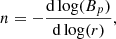 $$ \begin{aligned} n=-\frac{\mathrm{d}\log (B_{p})}{\mathrm{d}\log (r)}, \end{aligned} $$