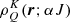 $ \rho^K_Q(\boldsymbol r; \alpha J) $