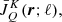 $ \bar J^K_Q(\boldsymbol r; \ell), $
