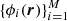 $ \{\phi_i(\boldsymbol r)\}_{i=1}^M $