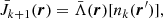 $$ \begin{aligned}&\bar{J}_{k+1}(\boldsymbol{r}) = \bar{\Lambda }(\boldsymbol{r}) [n_k(\boldsymbol{r}^{\prime })], \end{aligned} $$