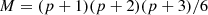 $$ \begin{aligned} M=(p+1)(p+2)(p+3)/6 \end{aligned} $$