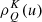 $ \rho^K_Q(u) $