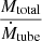 $ \frac{M_{\mathrm{total}}}{\dot M_{\mathrm{tube}}} $