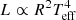 $ L\propto R^2 T_{\rm eff}^4 $