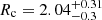 $ R_{\mathrm{c}}=2.04^{+0.31}_{-0.3} $
