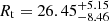 $ R_{\mathrm{t}}=26.45^{+5.15}_{-8.46} $