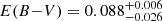 $ E(B{-}V) = 0.088^{+0.006}_{-0.026} $