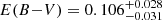 $ E(B{-}V) = 0.106^{+0.028}_{-0.031} $