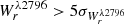 $ W_r^{\lambda2796}>5\sigma_{W_r^{\lambda2796}} $