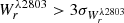$ W_r^{\lambda2803}>3\sigma_{W_r^{\lambda2803}} $
