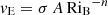 $ \mathit{v}_{\mathrm{E}} = \sigma\, A\, \mathrm{Ri_{\mathrm{B}}}^{-n} $