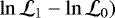 $\ln\mathcal{L}_{1}-\ln\mathcal{L}_{0})$