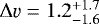 $\mathrm{\Delta} \varv = 1.2_{-1.6}^{+1.7}$