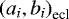$\left(a_i, b_i\right)_{\textrm{ecl}}$