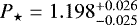 $P_{\star}=1.198^{+0.026}_{-0.025}$