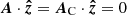 $ \boldsymbol{A}\cdot\boldsymbol{\hat{z}} = \boldsymbol{A}_{\mathrm{C}}\cdot\boldsymbol{\hat{z}} = 0 $