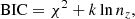$$ \begin{aligned} \text{ BIC} = \chi ^2 + k \ln n_z, \end{aligned} $$