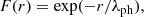 $$ \begin{aligned} F(r) = \exp (-r/\lambda _{\rm ph}), \end{aligned} $$