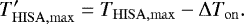 \begin{equation*}T\prime_{\mathrm{HISA,max}} = T_{\mathrm{HISA,max}} - \Delta T_{\mathrm{on}}.\end{equation*}